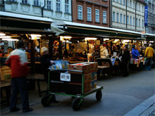 Bereik en openingstijden van Havelská Market