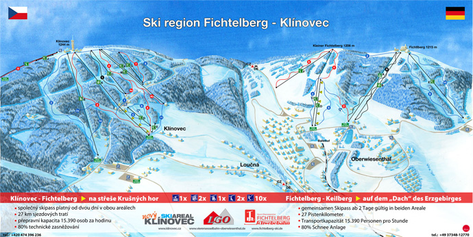 Skikaart Bozi Dar - Klinovec